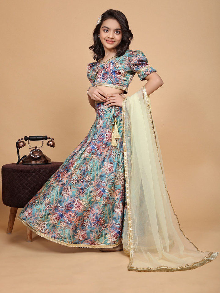 Flower ghagra choli for kids - gracy