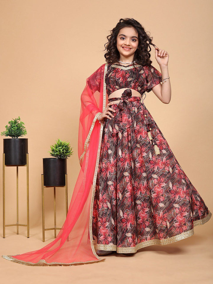 Maroon choli for baby girl - gracy