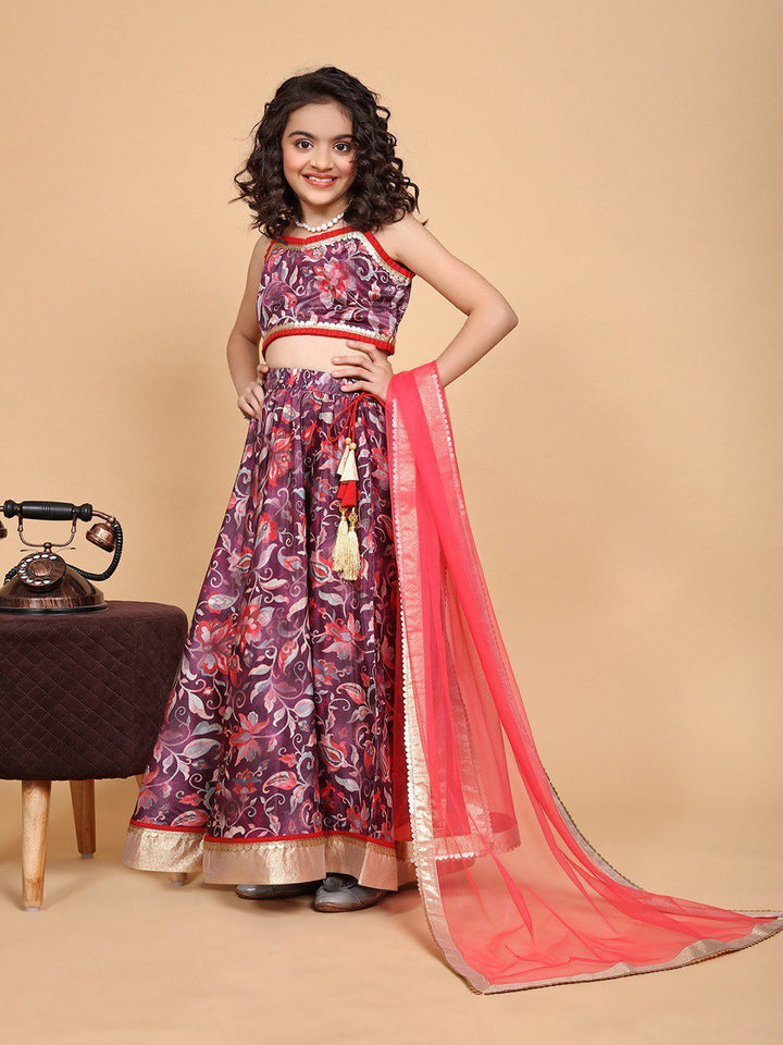 Purple little girl lehenga - gracy