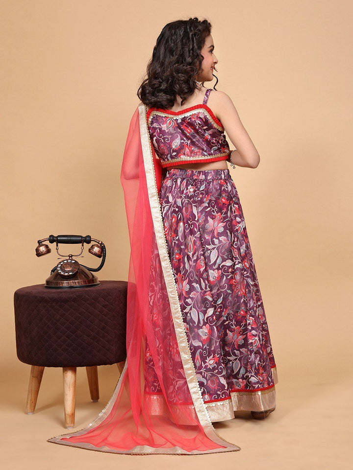 Purple little girl lehenga - gracy